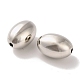 CCBプラスチックビーズ  オーバル  プラチナ  15x10mm  穴：1.8mm&nbsp;CCB-U001-12P-2