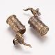 Brass Prayer Box Pendants&nbsp;KK-K176-16AB-3