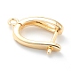 Brass Hoop Earring Findings with Latch Back Closure&nbsp;KK-H754-01G-5