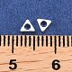 真鍮ビーズ  三角形  銀  3x3.5x1.3mm  穴：1.4mm&nbsp;KK-H250-02A-S-4