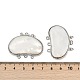 真鍮製ボックスクラスプ  シェルと  1連  3穴  プラチナ  ホワイト  6mm  穴：29.5x39x6.5~8mm&nbsp;KK-M299-04A-3