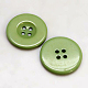 樹脂ボタン  染め  フラットラウンド  ダークシーグリーン  30x3mm&nbsp;RESI-D033-30mm-08-1