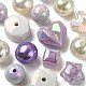 アクリルビーズ  混合図形  パープル  8~51x8~51x6~27.5mm  穴：1.8~3.8mm&nbsp;OACR-YW0001-70G-1
