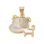 Wholesale Brass Micro Pave Clear Cubic Zirconia Pendant