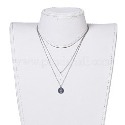 Non-Tarnish 304 Stainless Steel Tiered Necklaces&nbsp;NJEW-JN02350-02