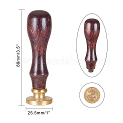 DIY Letter Scrapbook Brass Wax Seal Stamps and Wood Handle&nbsp;AJEW-P068-B02