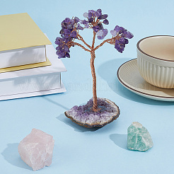 1Pc Natural Amethyst Chips Tree of Life Display Decorations&nbsp;DJEW-PA0001-02A