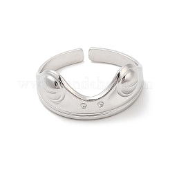 Non-Tarnish 304 Stainless Steel Cuff Finger Rings&nbsp;RJEW-L107-008P