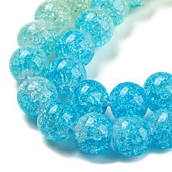 Spray Painted Crackle Glass Beads Strands&nbsp;DGLA-C002-8mm-10