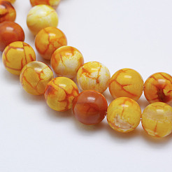 Natural Crackle Agate Beads Strands&nbsp;X-G-K203-88-8mm