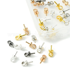 40Pcs 5 Colors Brass Cup Peg Bails Pendants&nbsp;KK-FS0001-25