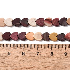 天然石モッカイトビーズ連売り  ハート  6~6.5x6~6.5x2mm  穴：0.5mm  約68~70個/連  15.08~15.55''（38.3~39.5センチメートル）&nbsp;G-M403-A52-02