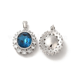 Brass Micro Pave Cubic Zirconia Pendants&nbsp;KK-M243-01P