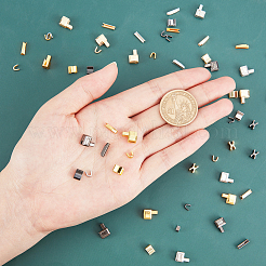 服装アクセサリー  真鍮ジッパー修理ジッパーストッパーとプラグダウン  ミックスカラー  6.5x4x4.5mm  4x4.5x2.5mm  16セット&nbsp;KK-PH0001-53B