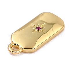 Brass Micro Pave Cubic Zirconia Charms&nbsp;ZIRC-I054-12G-08