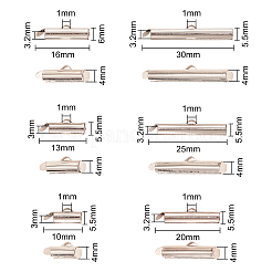 120Pcs 6 Styles Iron Slide On End Clasp Tubes&nbsp;IFIN-CJ0001-47