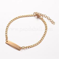 304 Stainless Steel ID Link Bracelets&nbsp;BJEW-K136-02