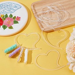 8Pcs Acrylic Heart Yarn Storage Ring&nbsp;TOOL-BC0002-81