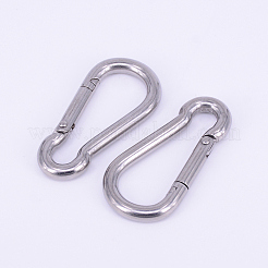 304ステンレススチールロッククライミングカラビナ  キーの留め金  ステンレス鋼色  79.75x39.9x7.85mm&nbsp;STAS-TAC0001-07P