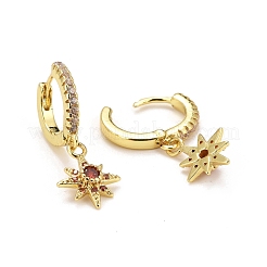 Rack Plating Brass Micro Pave Cubic Zirconia Huggie Hoop Earrings&nbsp;EJEW-F278-18-G
