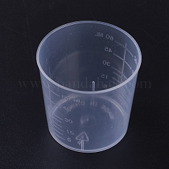 60ミリリットル計量カッププラスチックツール  透明  42~51.5x49mm  容量：60ml（2.02液量オンス）&nbsp;TOOL-WH0044-05