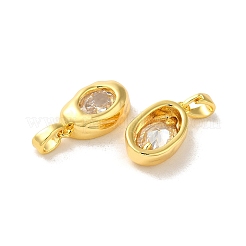 Brass Micro Pave Cubic Zirconia Pendants&nbsp;KK-H461-04G