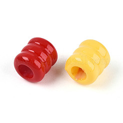 不透明なアクリルビーズ  バレル  ミックスカラー  7.5x7mm  穴：3.2mm&nbsp;OACR-N139-06