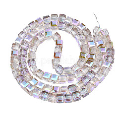 Electroplate Transparent Glass Beads Strands&nbsp;EGLA-N002-28