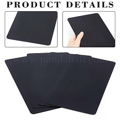 長方形アクリルシート4枚  クラフトプロジェクト用  兆候  DIYプロジェクト  ブラック  15x30x0.1cm&nbsp;OACR-PH0001-80D