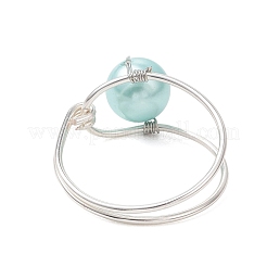 Shell Pearl with Copper Wire Finger Rings&nbsp;RJEW-JR00980