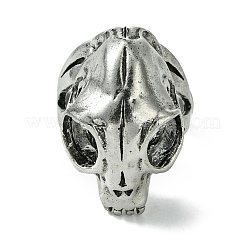 Skull Alloy Open Cuff Rings&nbsp;RJEW-K275-31AS