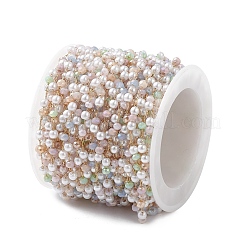 Glass & ABS Imitation Pearl Beaded Chains&nbsp;CHS-P016-44G