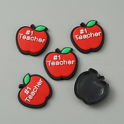 PVC Plastic Cabochons&nbsp;SIL-WH0019-09C