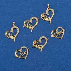 6Pcs 6 Style Brass Micro Pave Clear Cubic Zirconia Links&nbsp;ZIRC-SZ0001-50