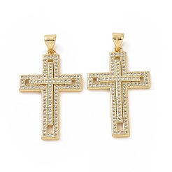 Brass Micro Pave Cubic Zirconia Pendants&nbsp;ZIRC-P106-02G