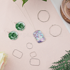 48Pcs 6 Styles Alloy Open Back Bezel Pendants&nbsp;FIND-CA0008-12