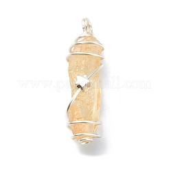 Natural Citrine Pendants&nbsp;PALLOY-JF02086-02