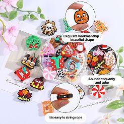 7Pcs 7 Styles Thanksgiving Day Themed PVC Plastic Beads&nbsp;SIL-SZ0001-98