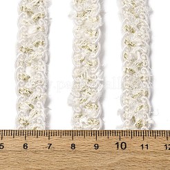 フィリグリー ポリエステル レース トリム  ホームテキスタイル装飾用のウェーブトリミング  ホワイト  1/2インチ（12mm）  約80.00~90.00ヤード（73.15~82.296m）/ロール&nbsp;OCOR-Z007-11C