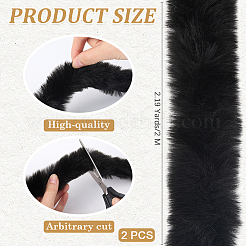 2Pcs Faux Fur Chenille Stick Fabric Roll for Christmas Tree Decor or Wreath Bows Craft&nbsp;FIND-CY0001-48B