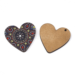 Printed Basswood Pendants&nbsp;WOOD-S045-011E