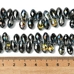 Transparent Electroplate Glass Beads Strands&nbsp;GLAA-K064-07A-HP01