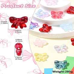 100Pcs 10 Colors Transparent Spray Paint Glass Beads&nbsp;GLAA-CJ0002-73
