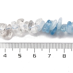 天然水晶とアクアマリンのビーズ連売り  チップ  4~17x4~10x1~8mm  穴：0.8~1mm  約15.35~16.14インチ（39~41cm）&nbsp;G-L610-A05-01