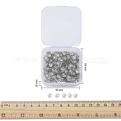 マルチペタル鉄ビーズキャップ  花  プラチナ  6x1mm  穴：1mm  500個/箱&nbsp;IFIN-YW0001-12P