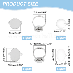DIY Blank Dome Finger Rings Making Kit&nbsp;DIY-DC0001-62