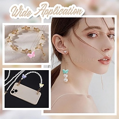 100Pcs 5 Colors Two Tone Transparent Spray Painted Glass Beads&nbsp;GLAA-YW0005-20