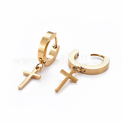 304 Stainless Steel Dangle Hoop Earrings&nbsp;EJEW-L232-002G