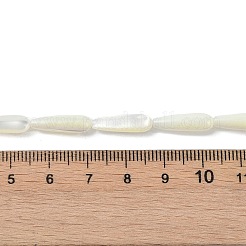ナチュラルホワイトシェルビーズ  ティアドロップ  ホワイト  16x5mm  穴：0.8mm&nbsp;PEAR-B002-01B-A