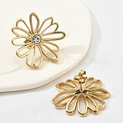 304 Stainless Steel Crystal Rhinestone Stud Earrings&nbsp;EJEW-G423-01G